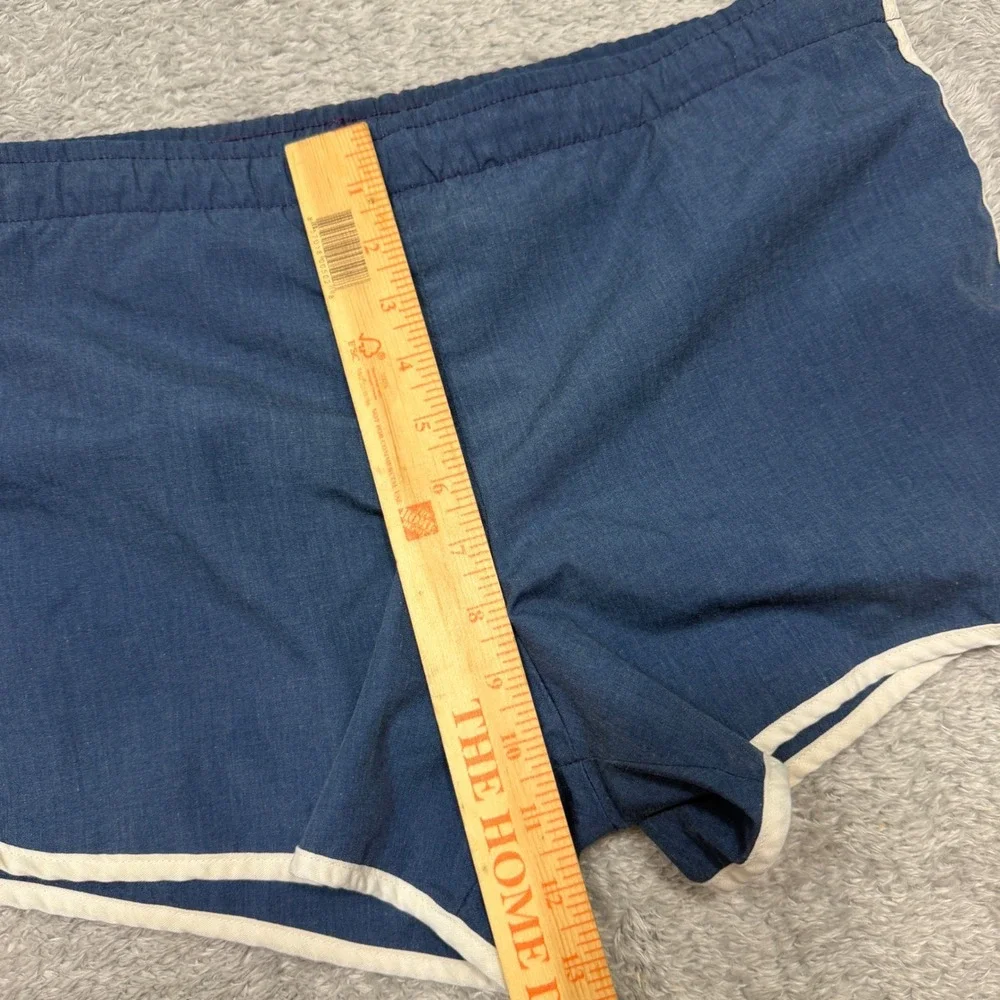 Vintage 70s Jantzen Swim Trunks Mens 34 Blue Dolphin Hem Retro Mesh Liner USA